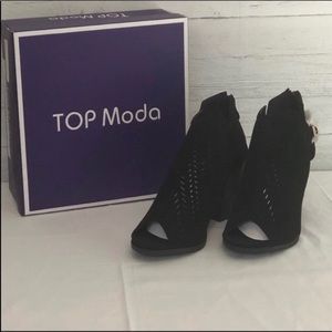 NEW Top Moda | Perforated Ankle Booties - 8